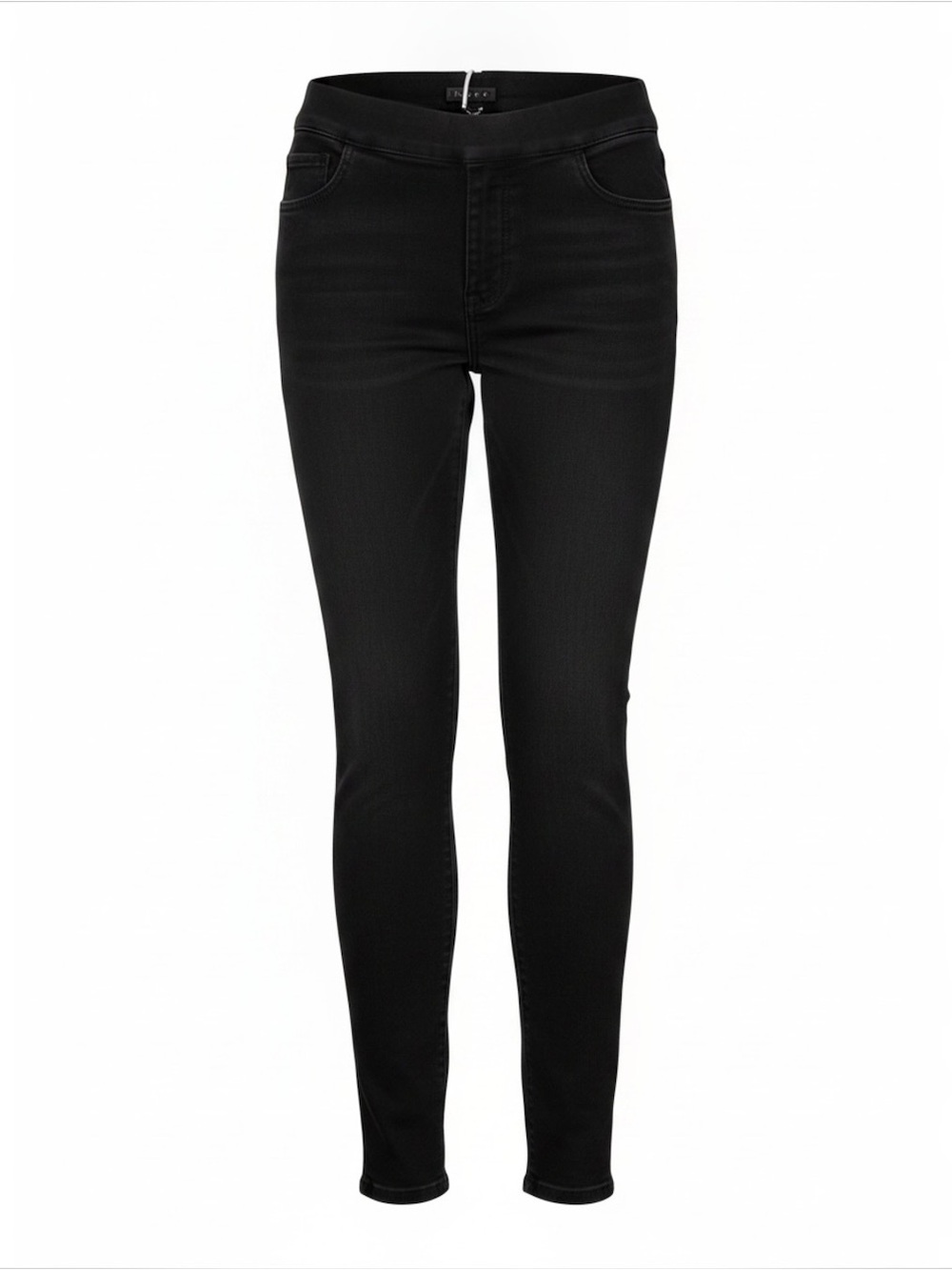 Theory Black Skinny Pull-On Stretch Viscose Slim Pants Size S Made in USA